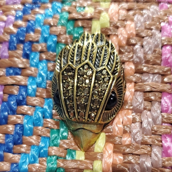 Kurt Geiger Kensington Tan and Pastel Woven Multi Colored Mini Bag - Picture 4 of 15